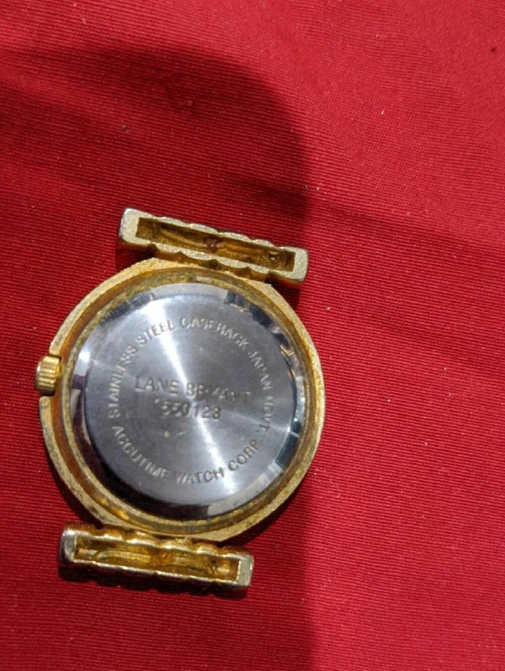 Lane Bryant Gold and Silver Round Crystal-Style Watch Face